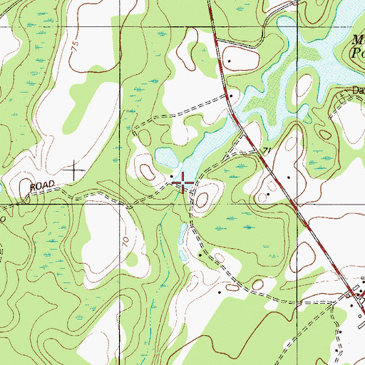 Topographic Map of South Carolina Noname 25014 D-2593 Dam, SC