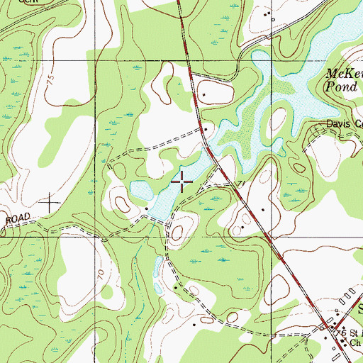 Topographic Map of McKenzie Pond, SC