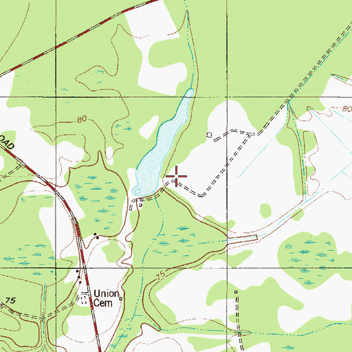 Topographic Map of South Carolina Noname 25021 D-2598 Dam, SC