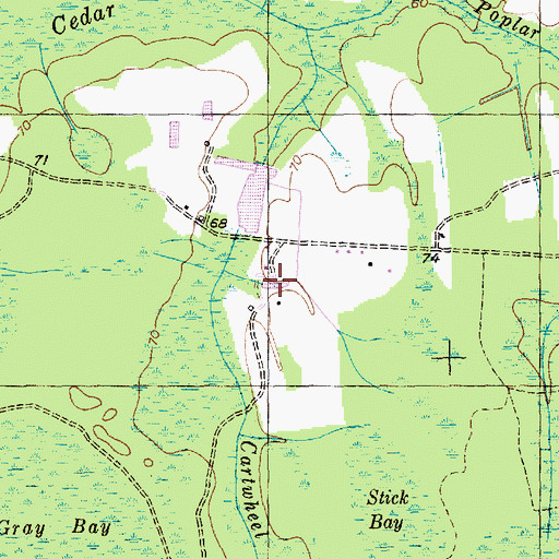 Topographic Map of Hooks Pond, SC
