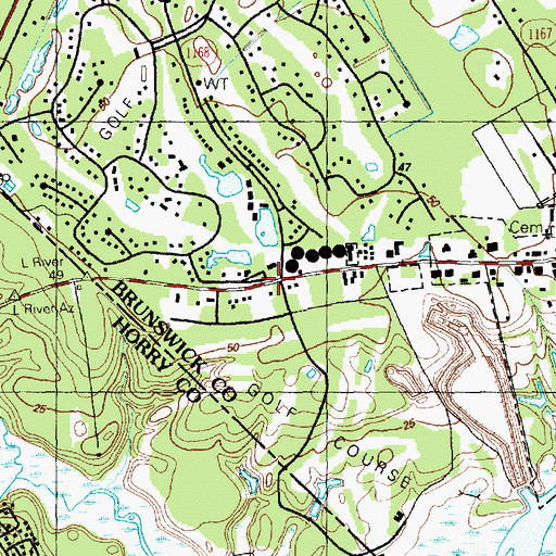 Topographic Map of South Carolina Noname 26020 D-3623 Dam, SC