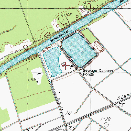 Topographic Map of South Carolina Noname 26035 D-3637 Dam, SC