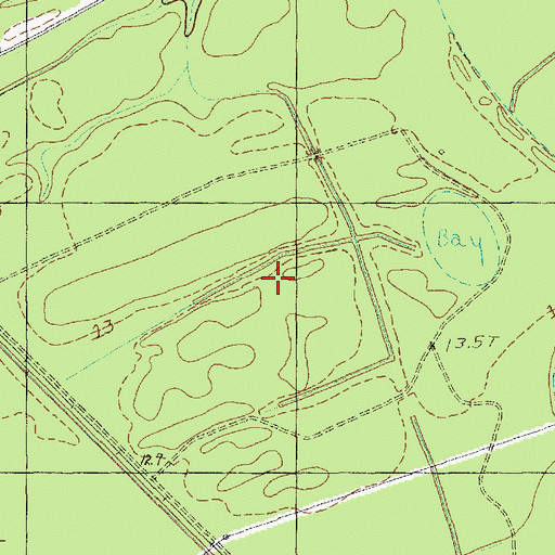 Topographic Map of Myrtle Beach National Golf Number 10 Pond, SC