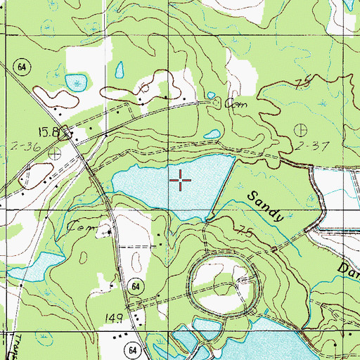 Topographic Map of Lake Lucious, SC