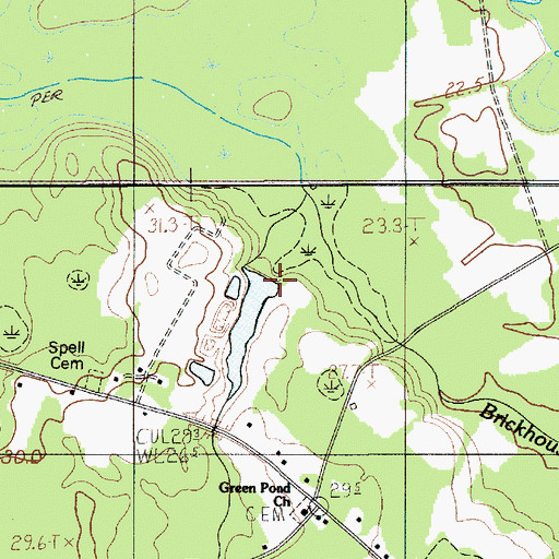 Topographic Map of South Carolina Noname 15033 D-2388 Dam, SC