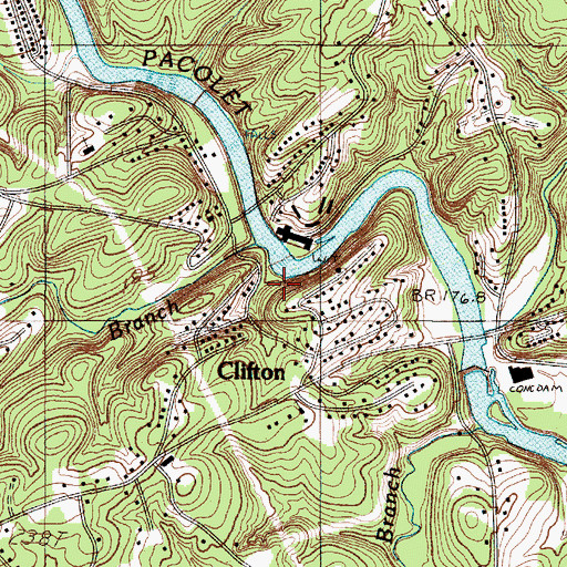 Topographic Map of Clifton Mill Number One Pond, SC