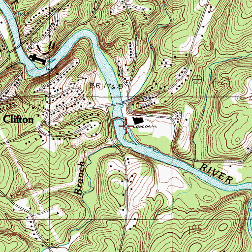 Topographic Map of Clifton Mill Pond Number Two Dam D-3372, SC