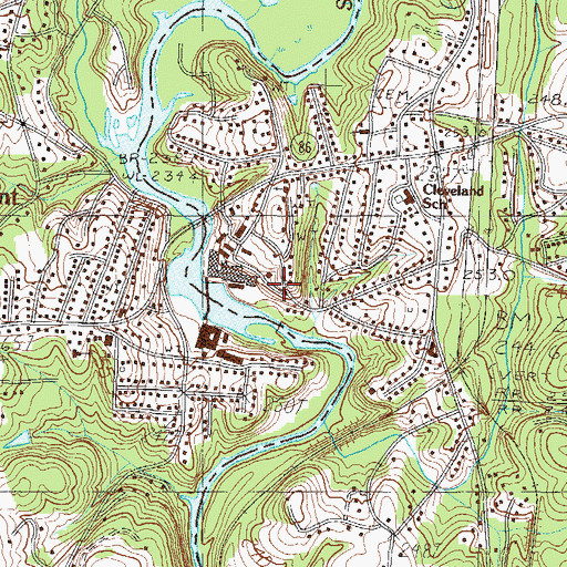 Topographic Map of Piedmont Dam, SC