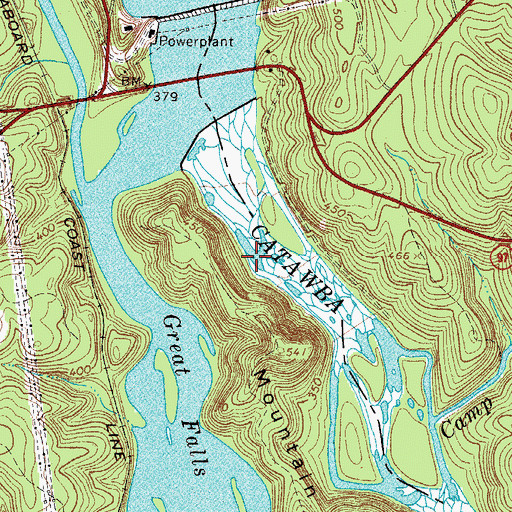 Topographic Map of Fishing Creek Dam, SC