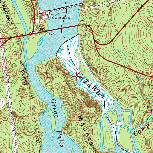 Topographic Map of Fishing Creek Lake, SC