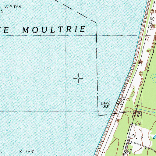 Topographic Map of Jefferies Dam, SC