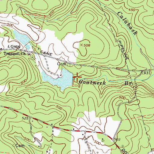 Topographic Map of South Carolina Noname 35008 D-0637 Dam, SC