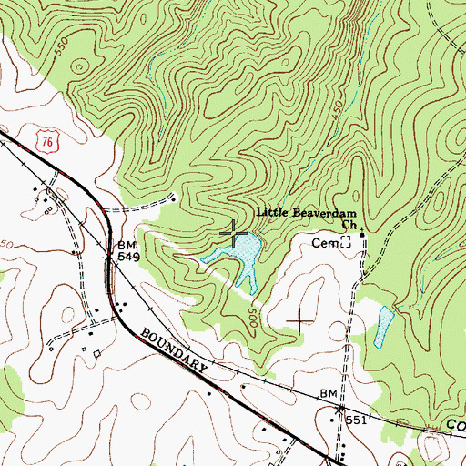Topographic Map of Parrs Pond Number Two D-1473 Dam, SC