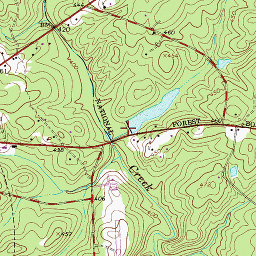 Topographic Map of South Carolina Noname 35005 D-0640 Dam, SC