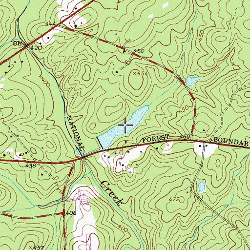 Topographic Map of Old McCormick Town Reservoir, SC