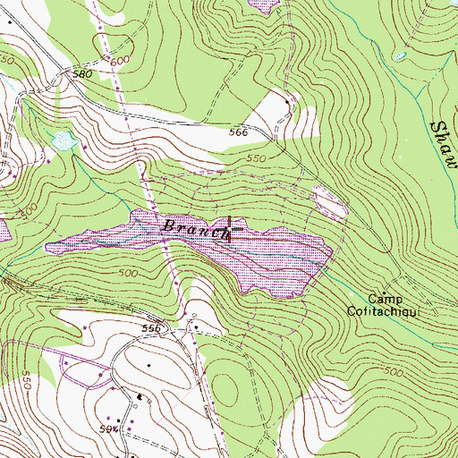 Topographic Map of South Carolina Noname 19052 Dam, SC