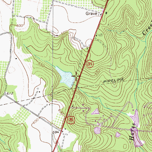 Topographic Map of South Carolina Noname 19035 D-0872 Dam, SC