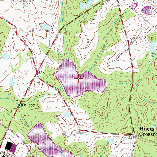 Topographic Map of Odell Memorial Lake, SC