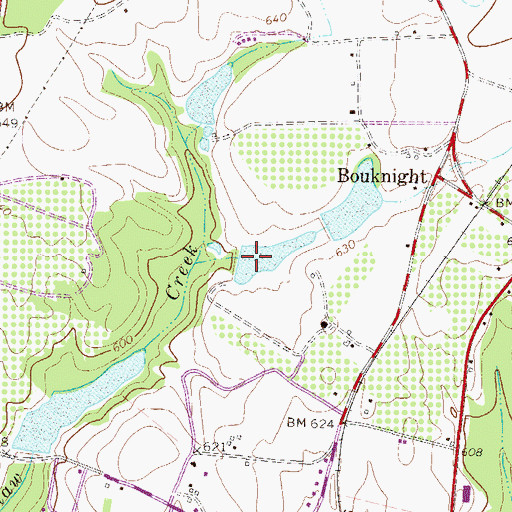 Topographic Map of South Carolina Noname 19023 D-0907 Dam, SC