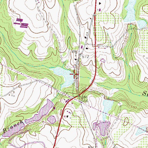 Topographic Map of South Carolina Noname 19029 D-0499 Dam, SC