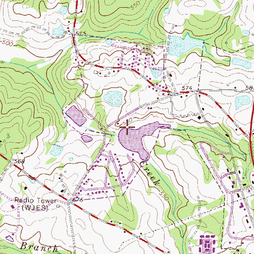 Topographic Map of Gibson Pond Dam D-1694, SC