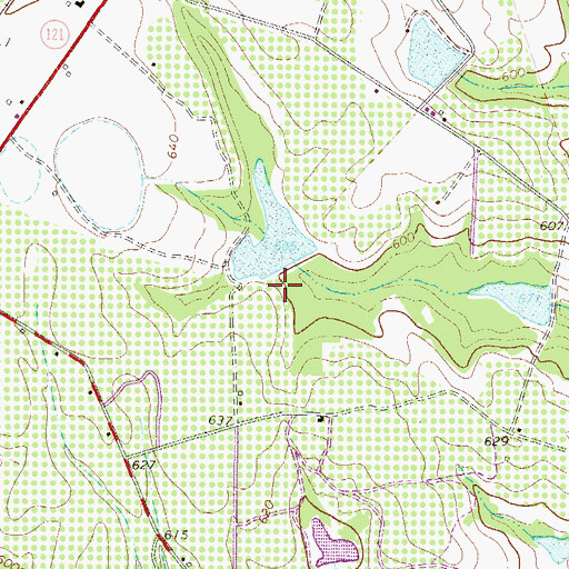Topographic Map of South Carolina Noname 19009 D-0909 Dam, SC