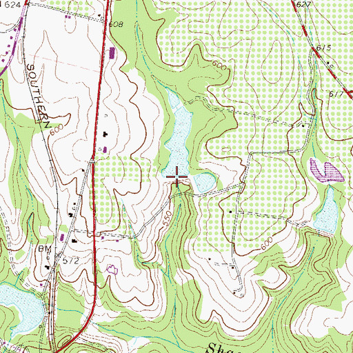 Topographic Map of South Carolina Noname 19036 D-0882 Dam, SC