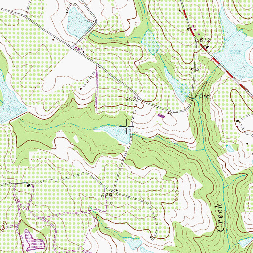 Topographic Map of South Carolina Noname 19046 D-0885 Dam, SC