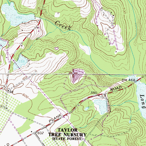 Topographic Map of South Carolina Noname 19054 D-0869 Dam, SC