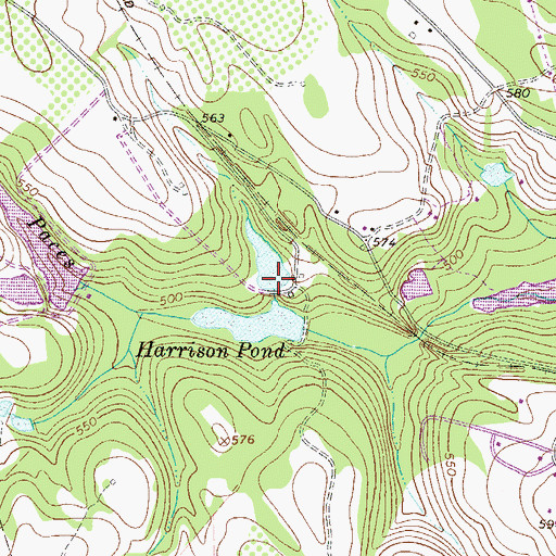 Topographic Map of South Carolina Noname 19043 D-0890 Dam, SC