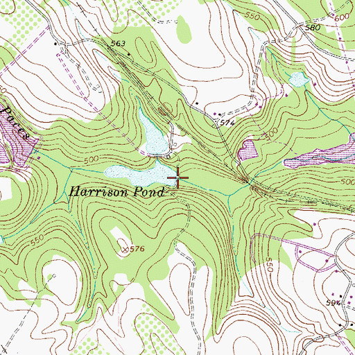 Topographic Map of Harrison Pond Dam D-0906, SC