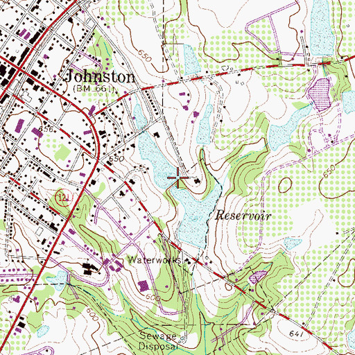 Topographic Map of South Carolina Noname 19042 D-0899 Dam, SC