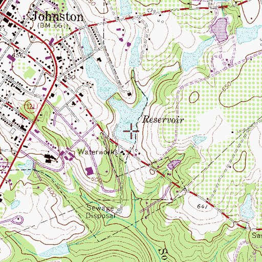 Topographic Map of South Carolina Noname 19028 D-0506 Dam, SC