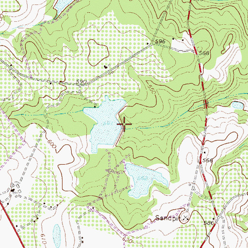Topographic Map of South Carolina Noname 19026 D-0895 Dam, SC