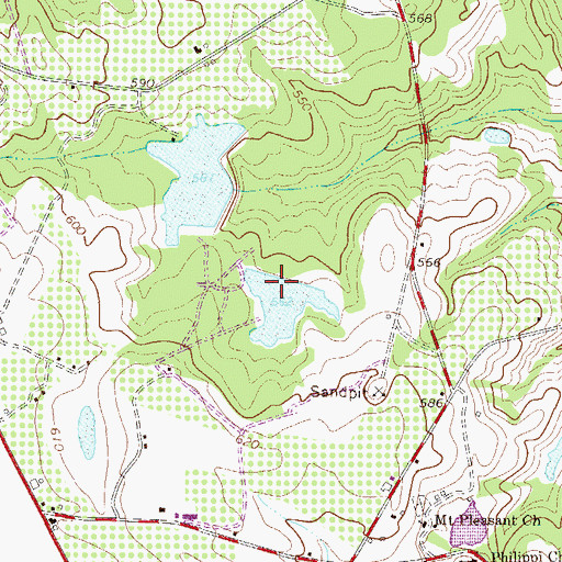 Topographic Map of South Carolina Noname 19019 D-0894 Dam, SC