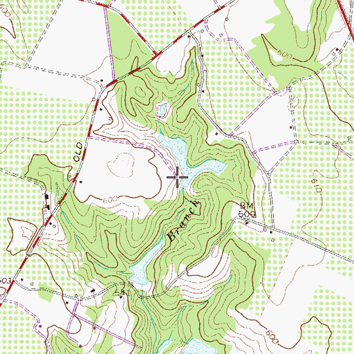 Topographic Map of South Carolina Noname 19049 D-0879 Dam, SC