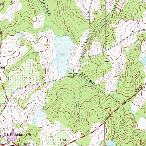 Topographic Map of South Carolina Noname 19014 D-0878 Dam, SC