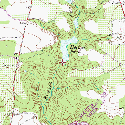 Topographic Map of South Carolina Noname 19017 D-0870 Dam, SC