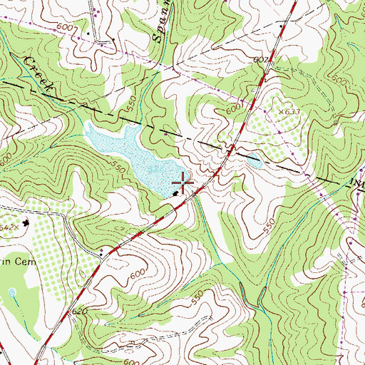 Topographic Map of South Carolina Noname 19013 D-0609 Dam, SC