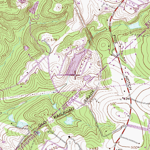 Topographic Map of South Carolina Noname 19030 D-0874 Dam, SC