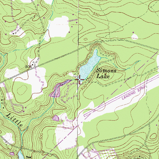 Topographic Map of South Carolina Noname 19038 D-0867 Dam, SC