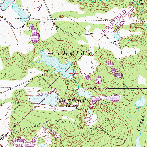 Topographic Map of South Carolina Noname 19039 D-0900 Dam, SC