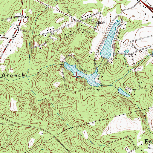 Topographic Map of South Carolina Noname 12013 D-0224 Dam, SC