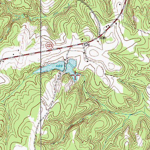 Topographic Map of Shepherds Pond D-1437 Dam, SC