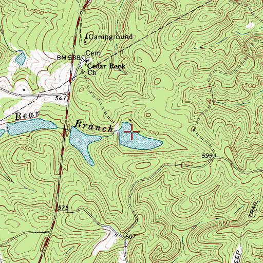 Topographic Map of South Carolina Noname 12022 D-0227 Dam, SC