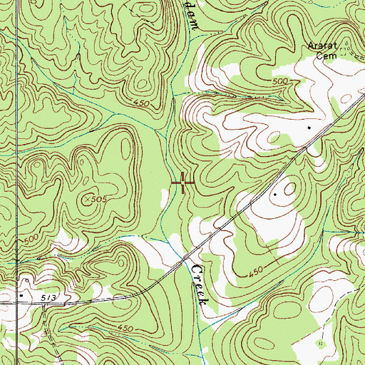 Topographic Map of Rocky Creek WCD Dam Number One D-0212, SC