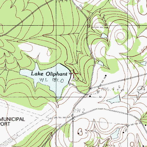Topographic Map of South Carolina Noname 12003 D-0217 Dam, SC