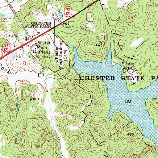 Topographic Map of South Carolina Noname 12001 D-0206 Dam, SC