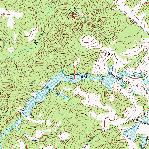 Topographic Map of South Carolina Noname 12023 D-0220 Dam, SC