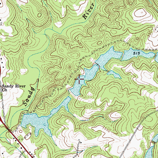 Topographic Map of South Carolina Noname 12025 D-0218 Dam, SC